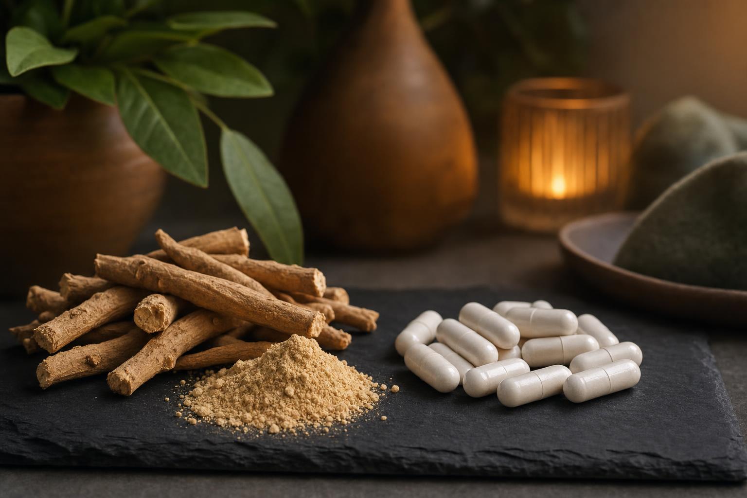 Ashwagandha root and magnesium capsules compared for sleep