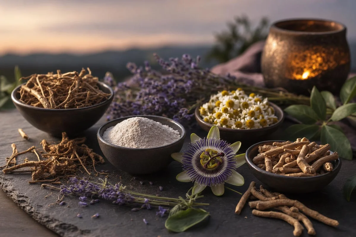 Herbs commonly marketed for sleep arranged for an evidence comparison